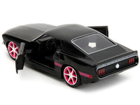 1969 Ford Mustang Black Metallic with Pink Stripes and Wheels "Pink Slips" Series 1/32 Diecast Model Car by Jada image 5