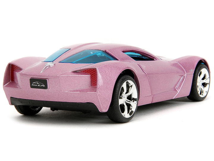 2009 Chevrolet Corvette Stingray Concept Pink Metallic with Blue Tinted Windows "Pink Slips" Series 1/32 Diecast Model Car by Jada image 2