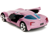 2009 Chevrolet Corvette Stingray Concept Pink Metallic with Blue Tinted Windows "Pink Slips" Series 1/32 Diecast Model Car by Jada image 5