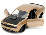 2012 Dodge Challenger SRT8 Gold Metallic with Black Hood "Pink Slips" Series 1/32 Diecast Model Car by Jada image 2