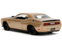 2012 Dodge Challenger SRT8 Gold Metallic with Black Hood "Pink Slips" Series 1/32 Diecast Model Car by Jada image 5