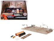"Fast & Furious" Final Race Diorama with Toyota Supra Orange and Dodge Charger Black "Nano Scene" Series model by Jada image 4