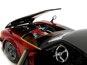 1972 Datsun 240Z Black and Red Metallic with Graphics "Fast X" (2023) Movie "Fast & Furious" Series 1/24 Diecast Model Car by Jada image 4