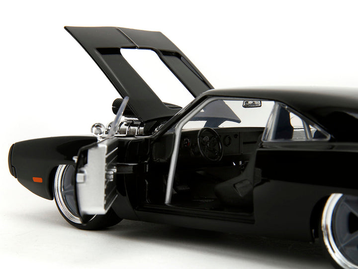 1970 Dodge Charger R/T Black "Fast X" (2023) Movie "Fast & Furious" Series 1/24 Diecast Model Car by Jada image 2