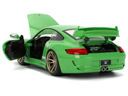 Porsche 911 GT3 (997) Green with Black Accents "Fast X" (2023) Movie "Fast & Furious" Series 1/24 Diecast Model Car by Jada image 5
