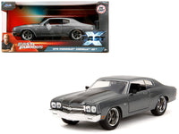 1970 Chevrolet Chevelle SS Gray Metallic with Black Stripes "Fast & Furious" (2009) Movie "Fast & Furious" Series 1/24 Diecast Model Car by Jada image 5