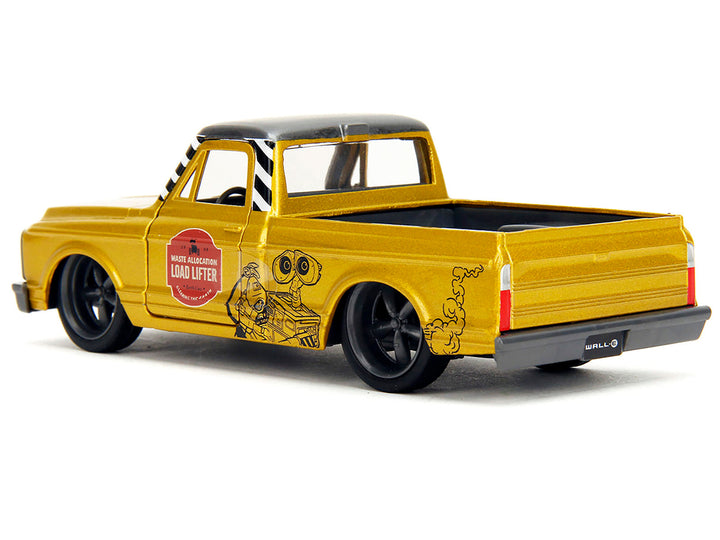 1972 Chevrolet Cheyenne Pickup Truck Gold Metallic with Gray Top "Wall-E" (2008) Movie "Hollywood Rides" Series 1/32 Diecast Model Car by Jada image 2