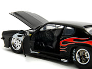 1971 Pontiac GTO Black with Flame Graphics "Bigtime Muscle" Series 1/24 Diecast Model Car by Jada image 3