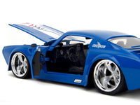 1972 Pontiac Firebird #72 Blue with White Stripe "Chevron" "Bigtime Muscle" Series 1/24 Diecast Model Car by Jada image 4