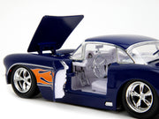 1957 Chevrolet Corvette Dark Blue with Flame Graphics and White Interior "Bigtime Muscle" Series 1/24 Diecast Model Car by Jada image 5