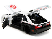 1989 Ford Mustang GT "Texaco" White and Matt Black with Graphics "Bigtime Muscle" Series 1/24 Diecast Model Car by Jada image 2