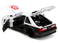 1989 Ford Mustang GT "Texaco" White and Matt Black with Graphics "Bigtime Muscle" Series 1/24 Diecast Model Car by Jada image 2