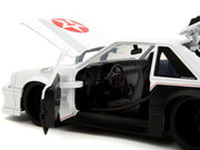 1989 Ford Mustang GT "Texaco" White and Matt Black with Graphics "Bigtime Muscle" Series 1/24 Diecast Model Car by Jada image 5