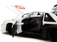 1989 Ford Mustang GT "Texaco" White and Matt Black with Graphics "Bigtime Muscle" Series 1/24 Diecast Model Car by Jada image 5