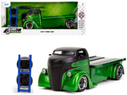 1947 Ford COE Flatbed Truck Green Metallic and Matt Black "Toyo Tires" with Extra Wheels "Just Trucks" Series 1/24 Diecast Model Car by Jada image 5
