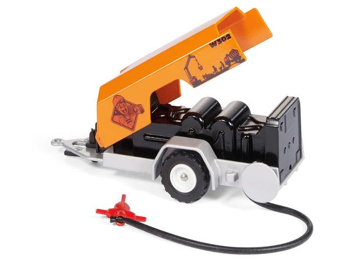 Ram 1500 Pickup Truck Yellow with Compressor Trailer and Worker Figure with Accessories Set 1/50 Diecast Models by Siku image 2