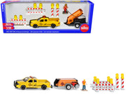 Ram 1500 Pickup Truck Yellow with Compressor Trailer and Worker Figure with Accessories Set 1/50 Diecast Models by Siku image 5