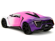 Lykan Hypersport White Pink and Purple Gradient "Pink Slips" Series 1/24 Diecast Model Car by Jada image 2