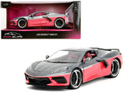 2020 Chevrolet Corvette Gray Metallic and Pink "Pink Slips" Series 1/24 Diecast Model Car by Jada image 2