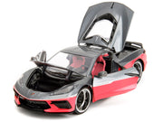 2020 Chevrolet Corvette Gray Metallic and Pink "Pink Slips" Series 1/24 Diecast Model Car by Jada image 3