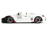 Porsche Carrera GT Convertible #04 "Chevron" White with Graphics "Hyper-Spec" Series 1/24 Diecast Model Car by Jada image 3