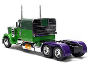 1992 Peterbilt 379 Truck Tractor Green Two-Tone and Purple "The Incredible Hulk" "Marvel Avengers" Series Diecast Model by Jada image 2