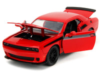 2015 Dodge Challenger Red with Black Stripes and Glenn Diecast Figure "The Walking Dead" (2010-2022) TV Series "Hollywood Rides" Series 1/24 Diecast Model Car by Jada image 3