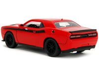 2015 Dodge Challenger Red with Black Stripes and Glenn Diecast Figure "The Walking Dead" (2010-2022) TV Series "Hollywood Rides" Series 1/24 Diecast Model Car by Jada image 4