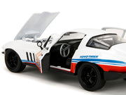 1966 Chevrolet Corvette #66 "Racing Spirit" White with Graphics "Bigtime Muscle" Series 1/24 Diecast Model Car by Jada image 3