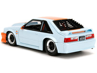 Jada Bigtime Muscle 1989 Ford Mustang GT Gulf Oil light blue orange stripe 1:24 35208, view 2