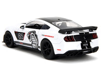 2020 Ford Mustang Shelby GT500 #65 White with Black Top and Stripes "Ford Performance" "Bigtime Muscle" Series 1/24 Diecast Model Car by Jada image 3