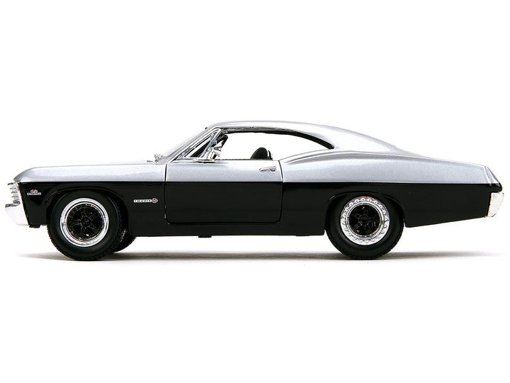 1967 Chevrolet Impala SS Silver Metallic and Black "Bigtime Muscle" Series 1/24 Diecast Model Car by Jada image 2