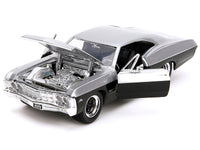 1967 Chevrolet Impala SS Silver Metallic and Black "Bigtime Muscle" Series 1/24 Diecast Model Car by Jada image 5