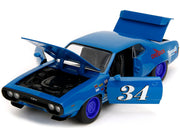 1972 Plymouth GTX #34 Blue with Graphics "Bigtime Muscle" Series 1/24 Diecast Model Car by Jada image 3