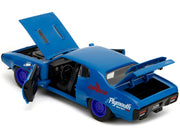 1972 Plymouth GTX #34 Blue with Graphics "Bigtime Muscle" Series 1/24 Diecast Model Car by Jada image 5