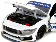 2024 Ford Mustang Dark Horse White with "Mustang Horse Graphics" "Bigtime Muscle" Series 1/24 Diecast Model Car by Jada image 4