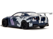 2009 Nissan GT-R (R35) Ben Sopra Dark Blue with Graphics "Godzilla" "Hollywood Rides" Series 1/32 Diecast Model Car by Jada image 5