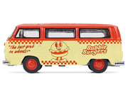 1975 Volkswagen Type 2 Van "Bubbie Burgers Food Truck" Orange and Cream "Blue Collar Collection" Series 14 1/64 Diecast Model Car by Greenlight image 2