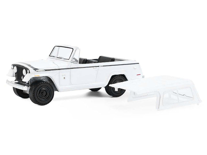 1971 Jeep Jeepster Commando White with Black Stripes "All Terrain" Series 17 1/64 Diecast Model Car by Greenlight image 2