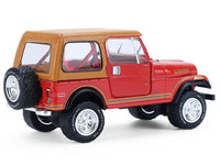 1980 Jeep CJ-7 Laredo Red with Tan Top "All Terrain" Series 17 1/64 Diecast Model Car by Greenlight image 3
