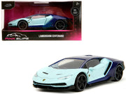 Lamborghini Centenario Light Blue and Purple "Pink Slips" Series 1/32 Diecast Model Car by Jada image 3