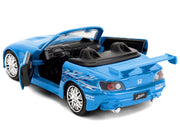 2001 Honda S2000 Convertible Blue with Graphics "Fast & Furious Remix - 25th Anniversary" Series 1/32 Diecast Model Car by Jada image 4