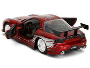 Dom's Mazda RX-7 Candy Red with Graphics "The Fast and the Furious" (2001) Movie "25 Years of Fast & Furious" Series 1/32 Diecast Model Car by Jada image 4