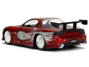 Dom's Mazda RX-7 Candy Red with Graphics "The Fast and the Furious" (2001) Movie "25 Years of Fast & Furious" Series 1/32 Diecast Model Car by Jada image 5