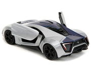 Lykan Hypersport Silver Metallic and Purple "Pink Slips" Series 1/32 Diecast Model Car by Jada image 4