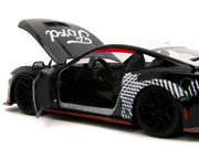 2024 Ford Mustang Dark Horse Black with White Top and "Mustang Horse Graphics" "Bigtime Muscle" Series 1/24 Diecast Model Car by Jada image 2