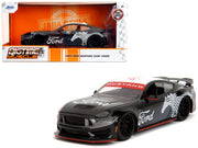 2024 Ford Mustang Dark Horse Black with White Top and "Mustang Horse Graphics" "Bigtime Muscle" Series 1/24 Diecast Model Car by Jada image 3