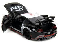2024 Ford Mustang Dark Horse Black with White Top and "Mustang Horse Graphics" "Bigtime Muscle" Series 1/24 Diecast Model Car by Jada image 5