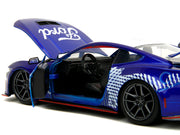 2024 Ford Mustang Dark Horse Candy Blue with White Top and "Mustang Horse Graphics" "Bigtime Muscle" Series 1/24 Diecast Model Car by Jada image 4
