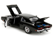 1970 Dodge Charger Black with Race Interior "The Fast and the Furious" (2001) Movie "25 Years of Fast & Furious" Series 1/24 Diecast Model Car by Jada image 5